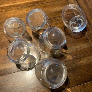 Crate and Barrel Roly Poly rocks glasses